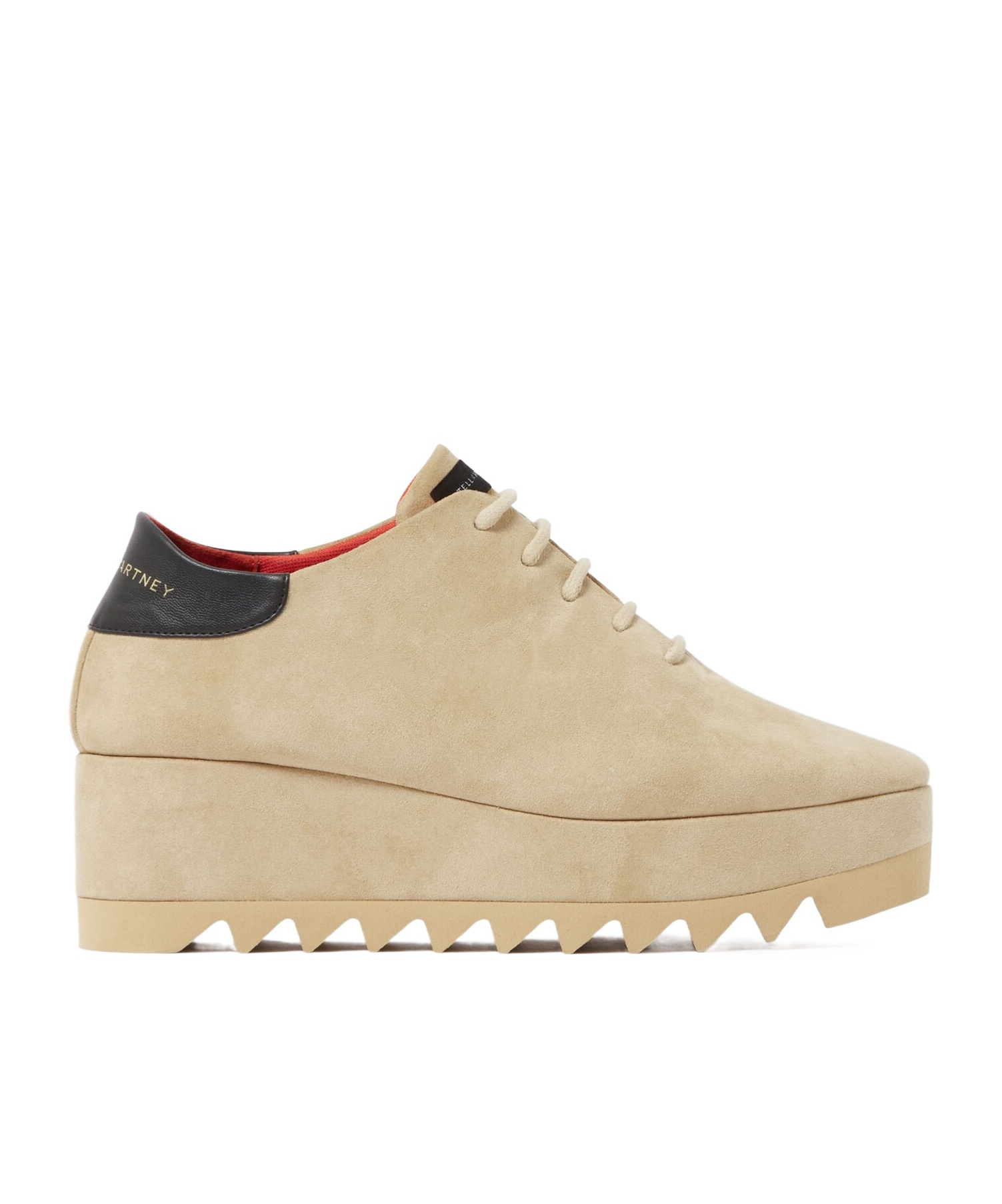 Stella Mccartney Sneak-elyse Lace-up Platforms In Sand