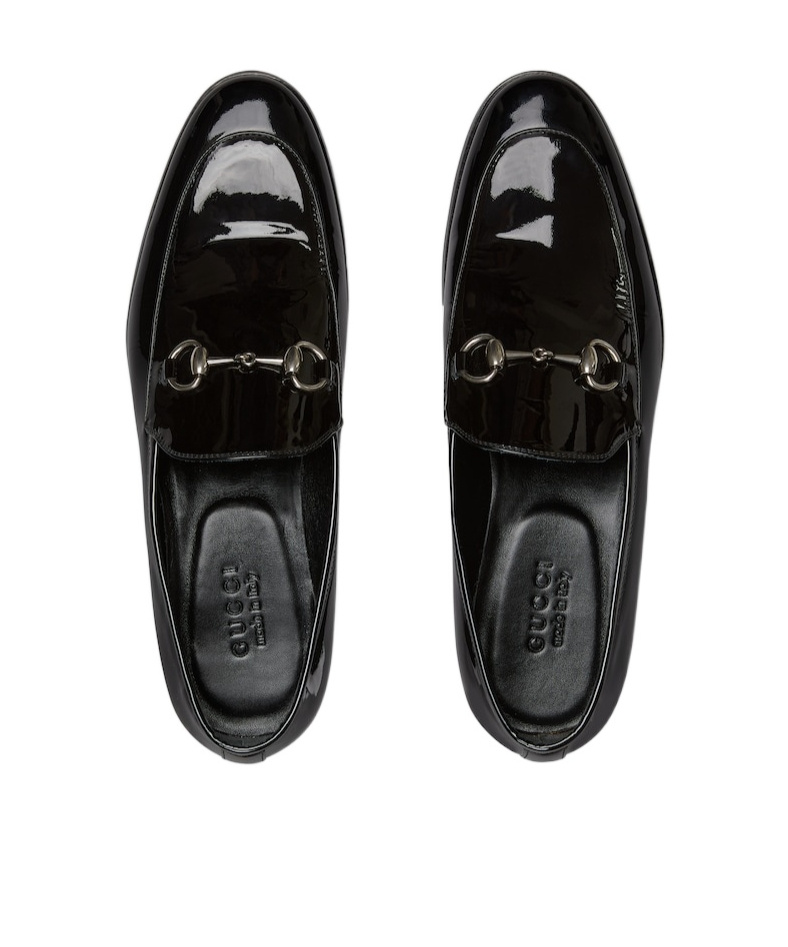 Gucci Men's Next Patent Leather Bit Loafers In Black