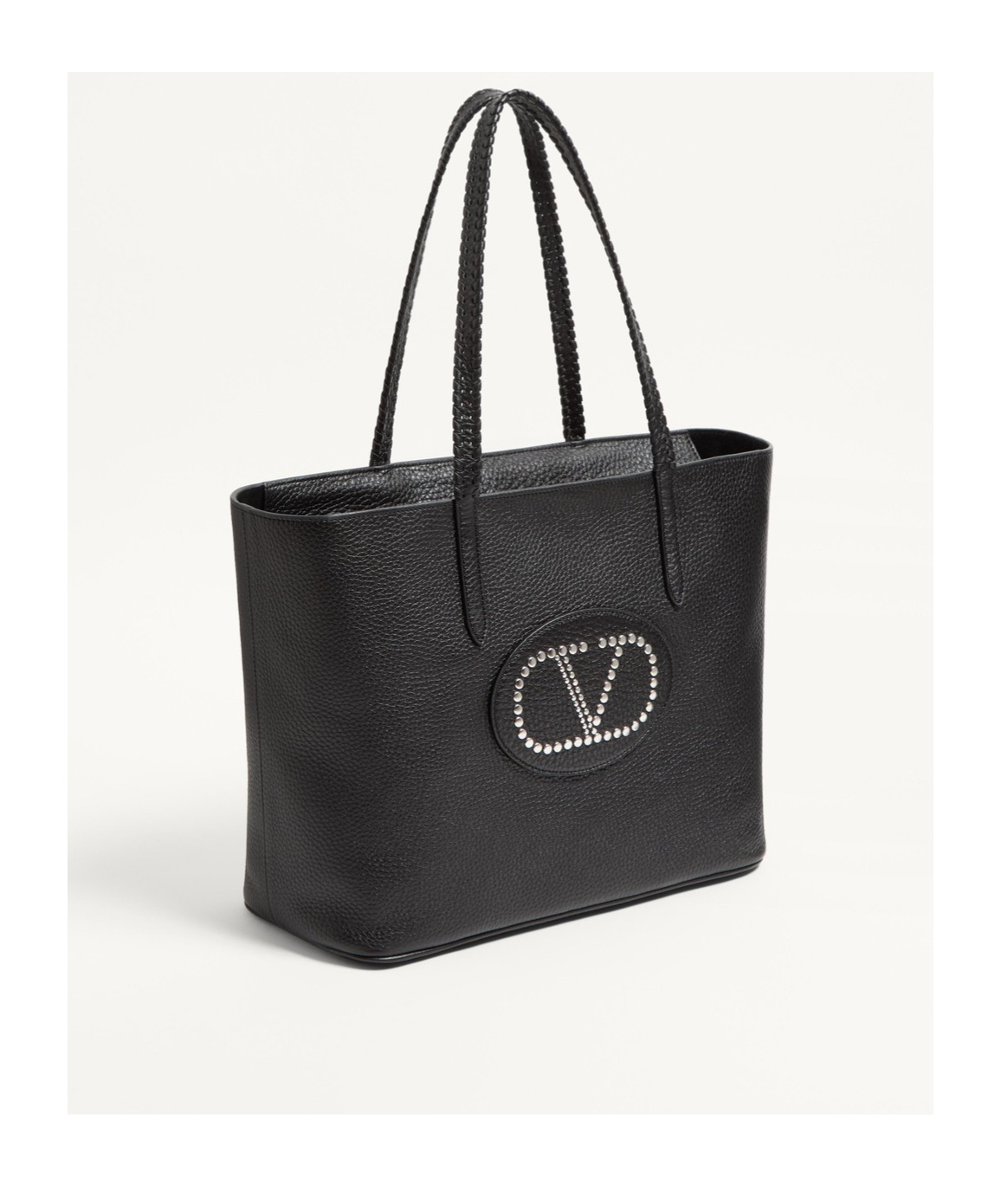 Valentino Leather Avec Toi East-west Tote Bag In Nero