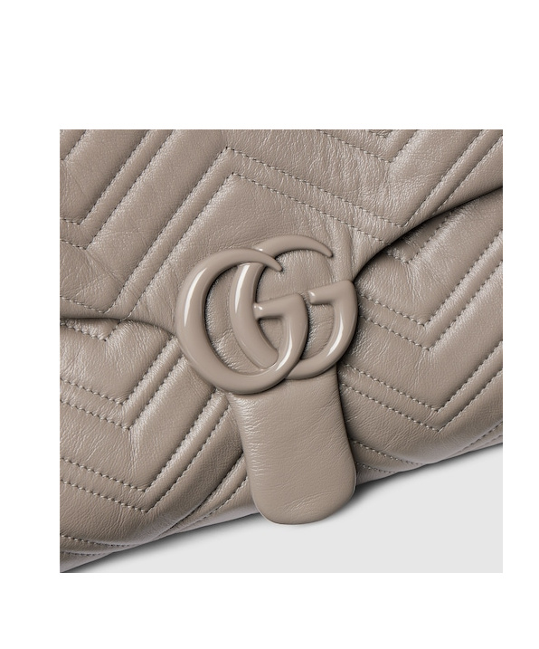 Gucci Gg Marmont Maxi Shoulder Bag In White