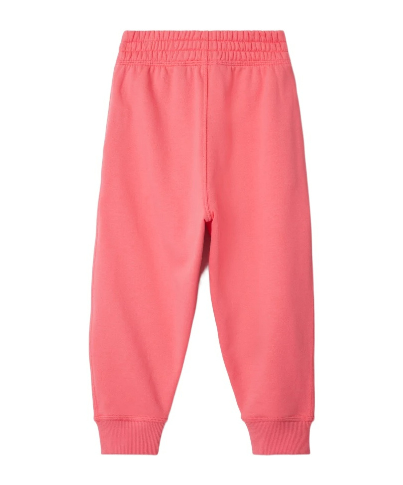 Burberry Equestrian Knight Cotton Track Pants In Pink
