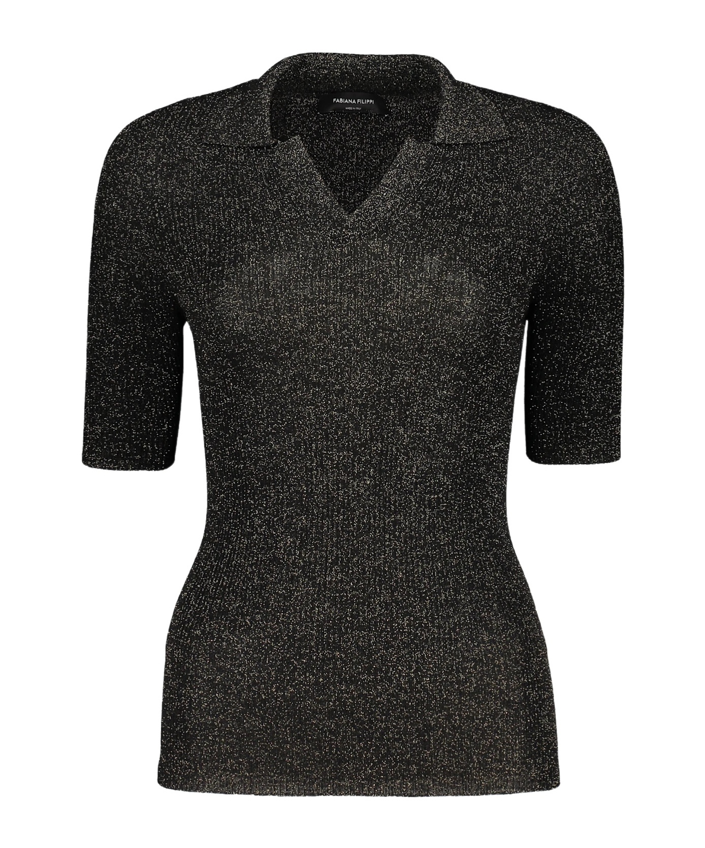 Fabiana Filippi Ribbed Knit Polo Shirt