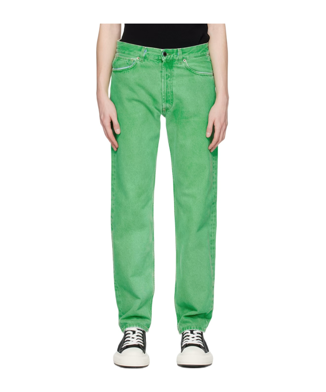 Darkpark Skinny-fit Non-stretch Denim Jeans In Green