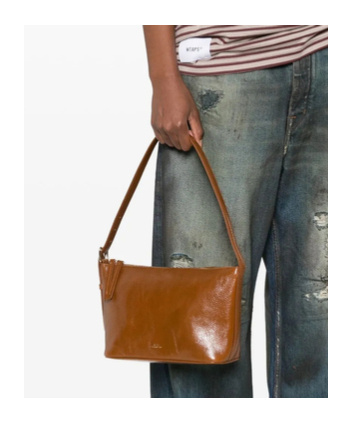 Apc Leather Buckle-detail Tote Bag In Brown