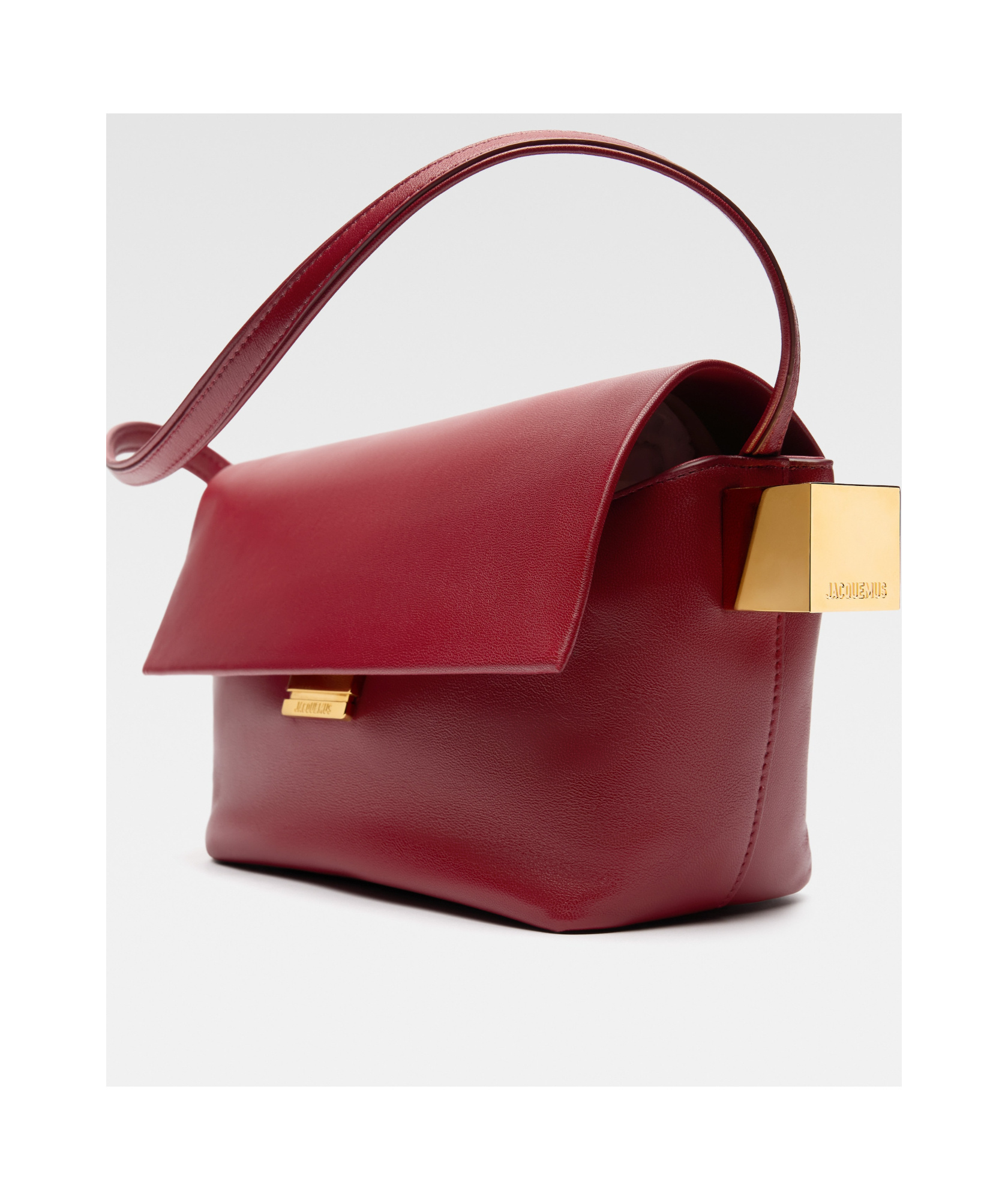 Jacquemus Le Rond Carré Logo Detailed Shoulder Bag In Red