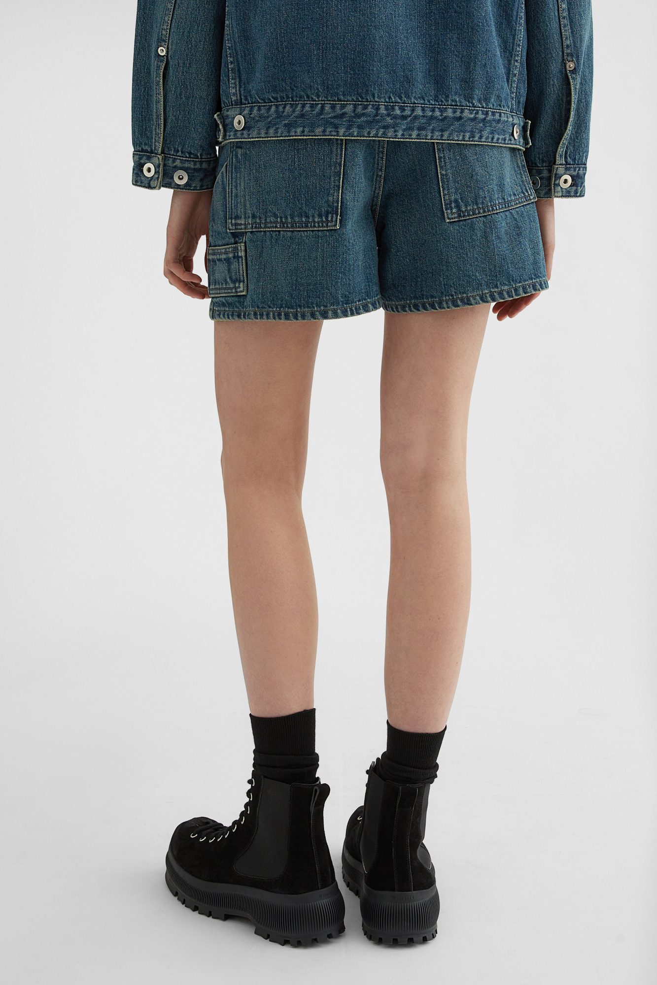 Shop Jil Sander Denim Shorts In Blue
