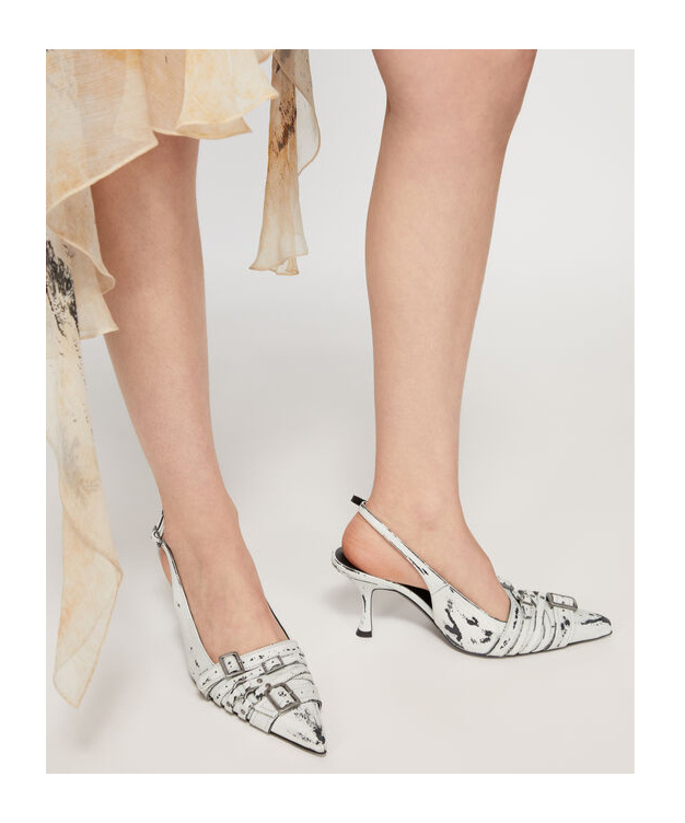 Acne Studios Pointed High-heeled Sandals In White
