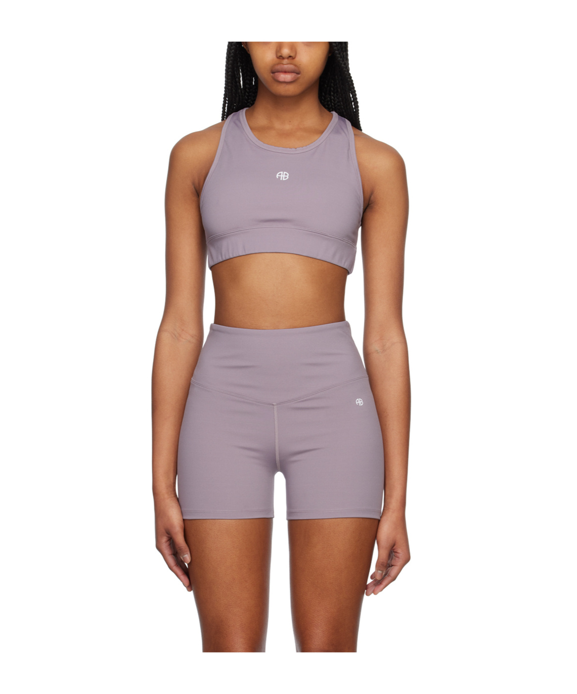 ANINE BING BLAIR LOGO-PRINT SPORTS BRA