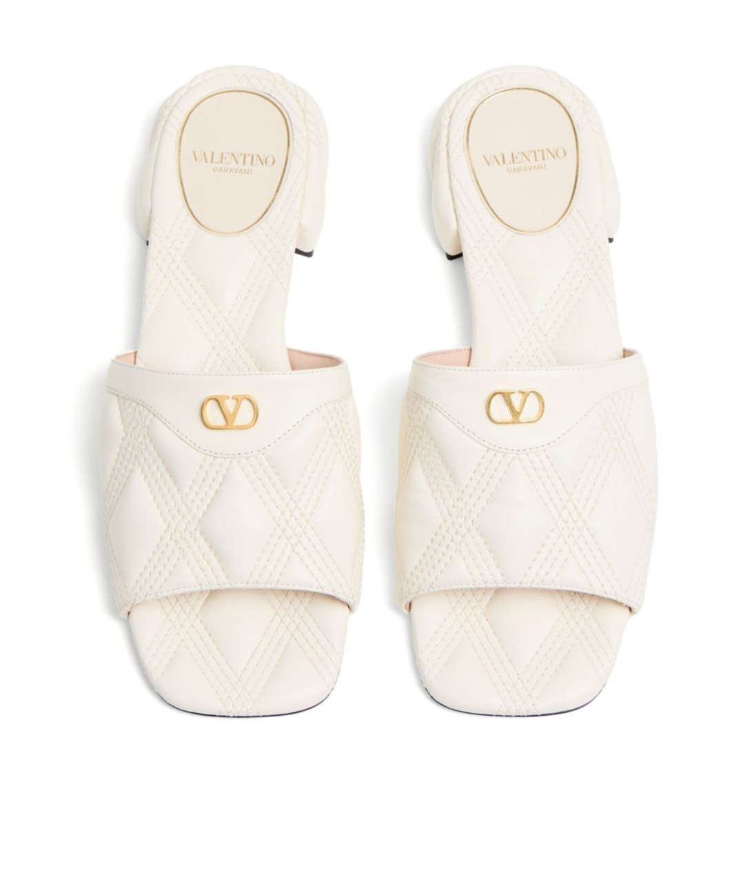 Valentino Open-toed Slippers In White
