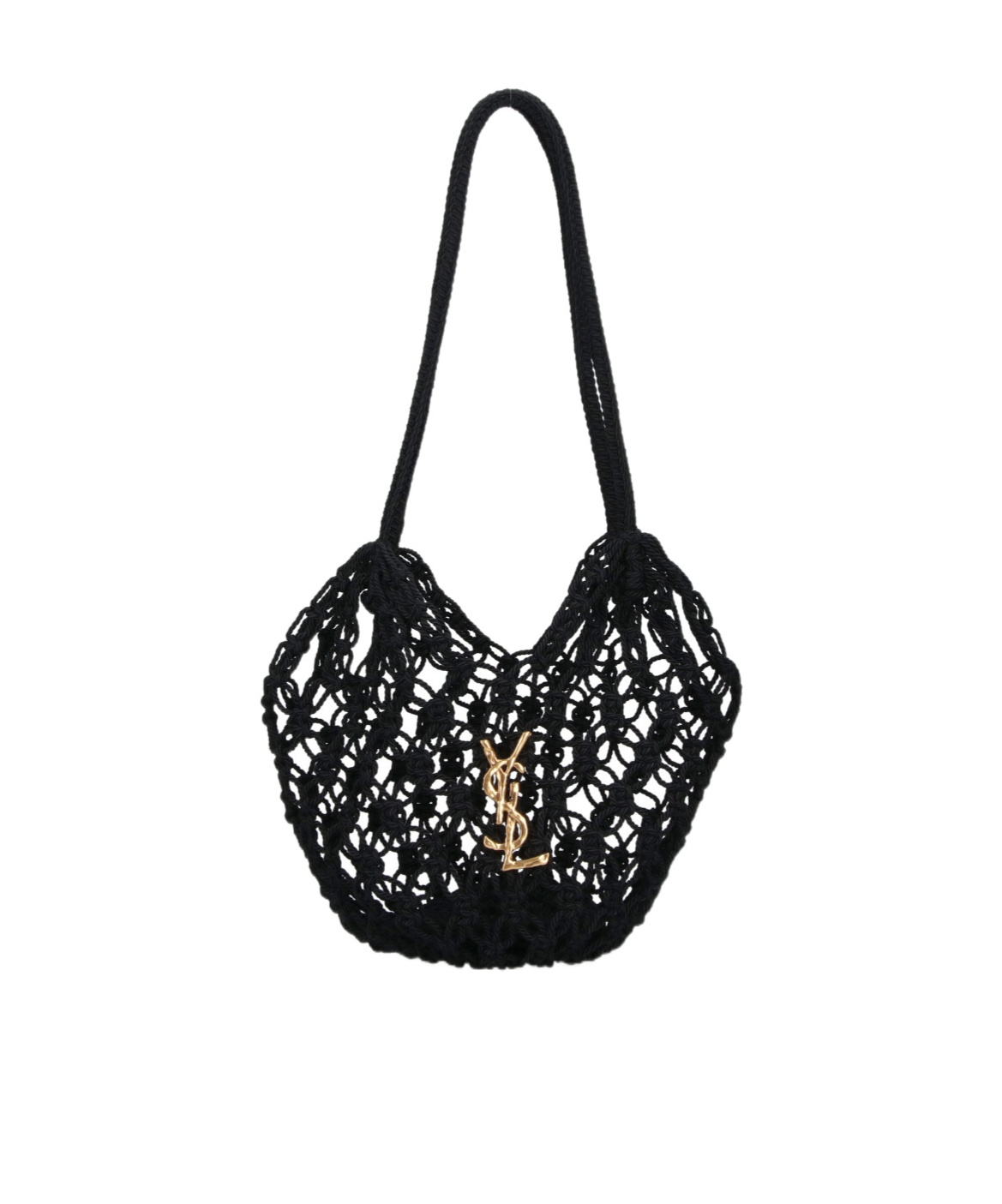Saint Laurent Knotted Tote Bag In Black