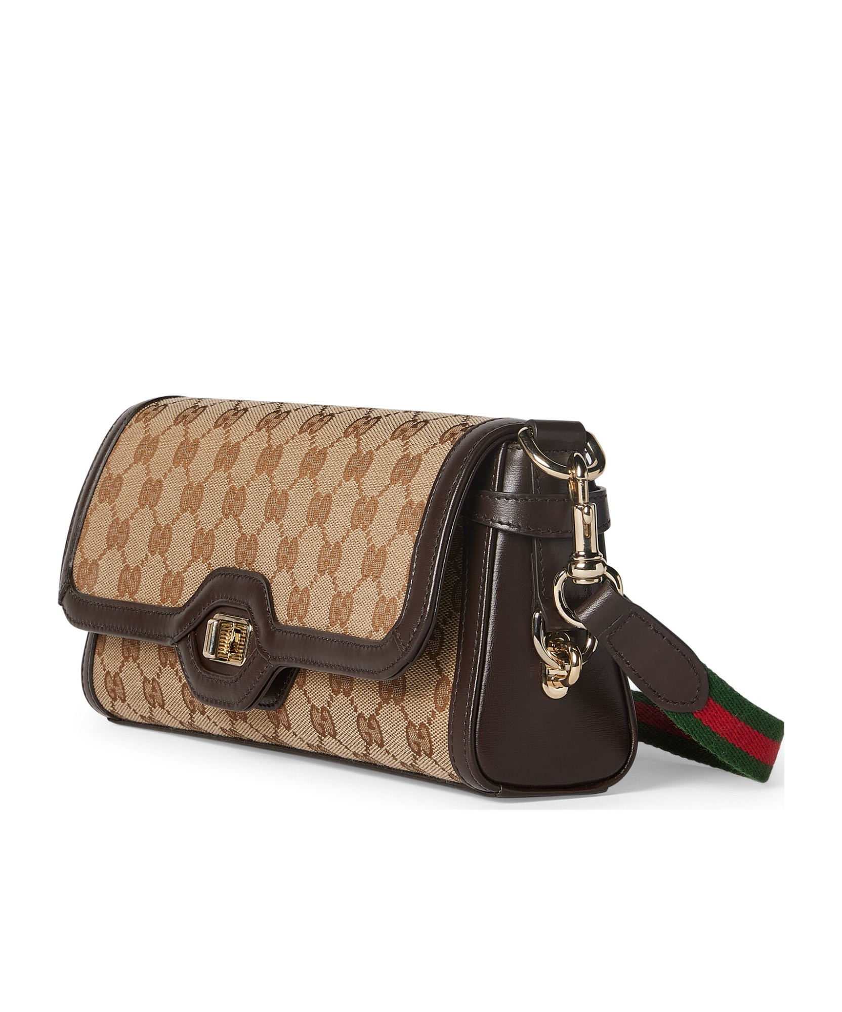 Gucci Mini Gg Canvas Shoulder Bag In Brown