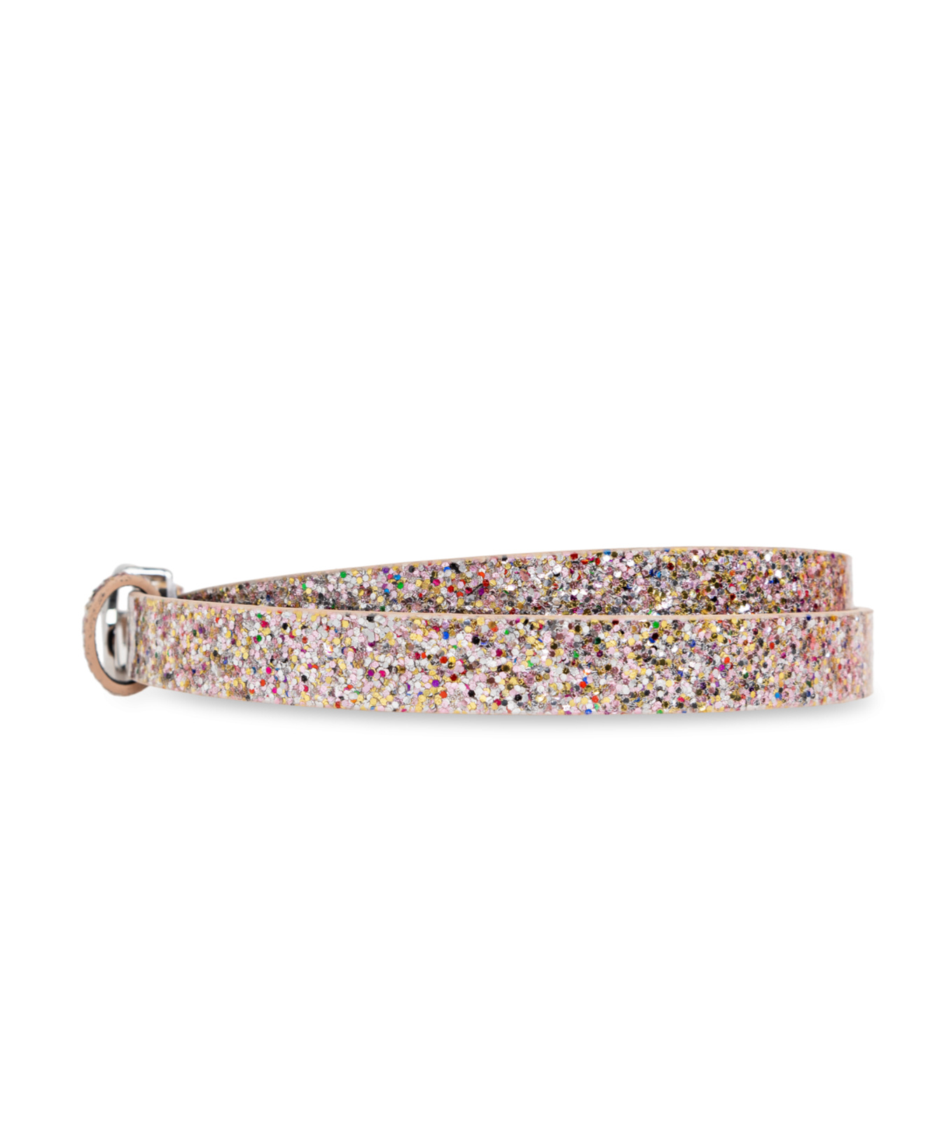 Diesel B-1dr 15 Glittered Faux Leather Belt In Nude