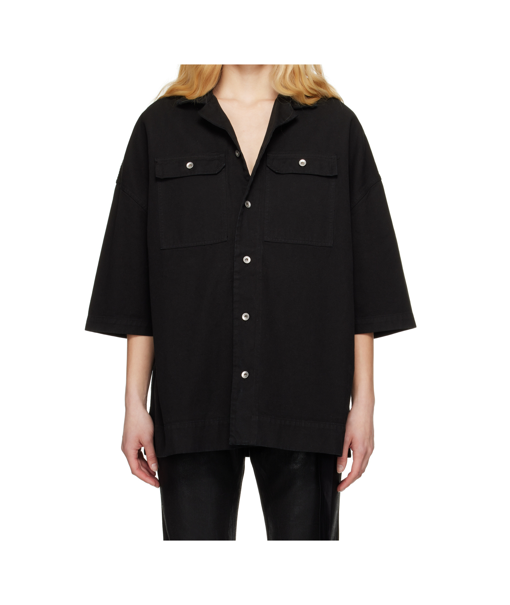 Rick Owens Drkshdw Black Hollywood Magnum Tommy Shirt In Black