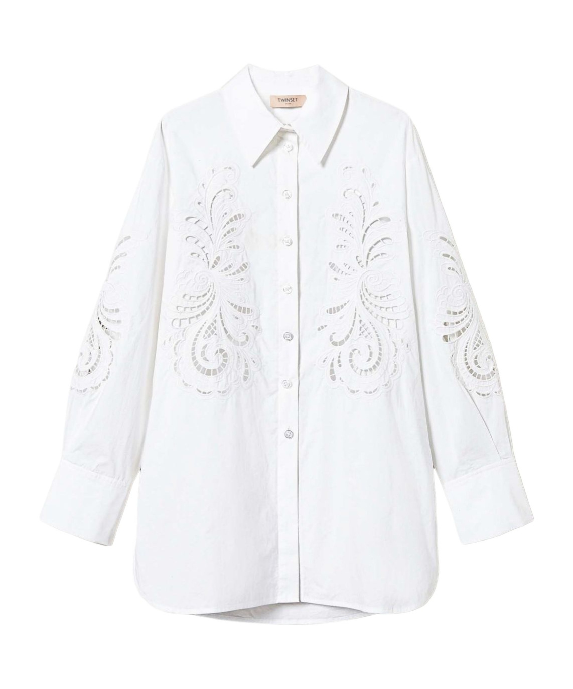 TWINSET EMBROIDERED POPLIN SHIRT