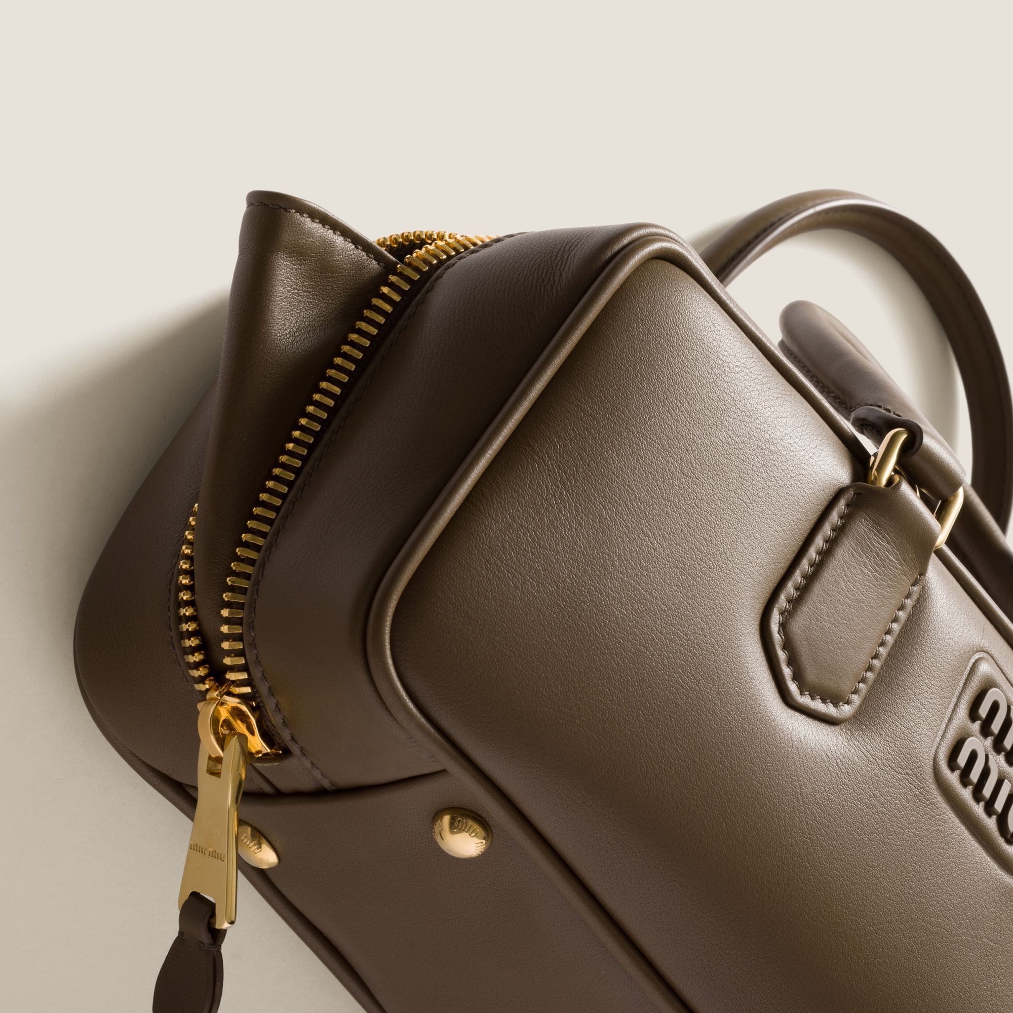 Miu Miu Arcadie Leather Bag In Green