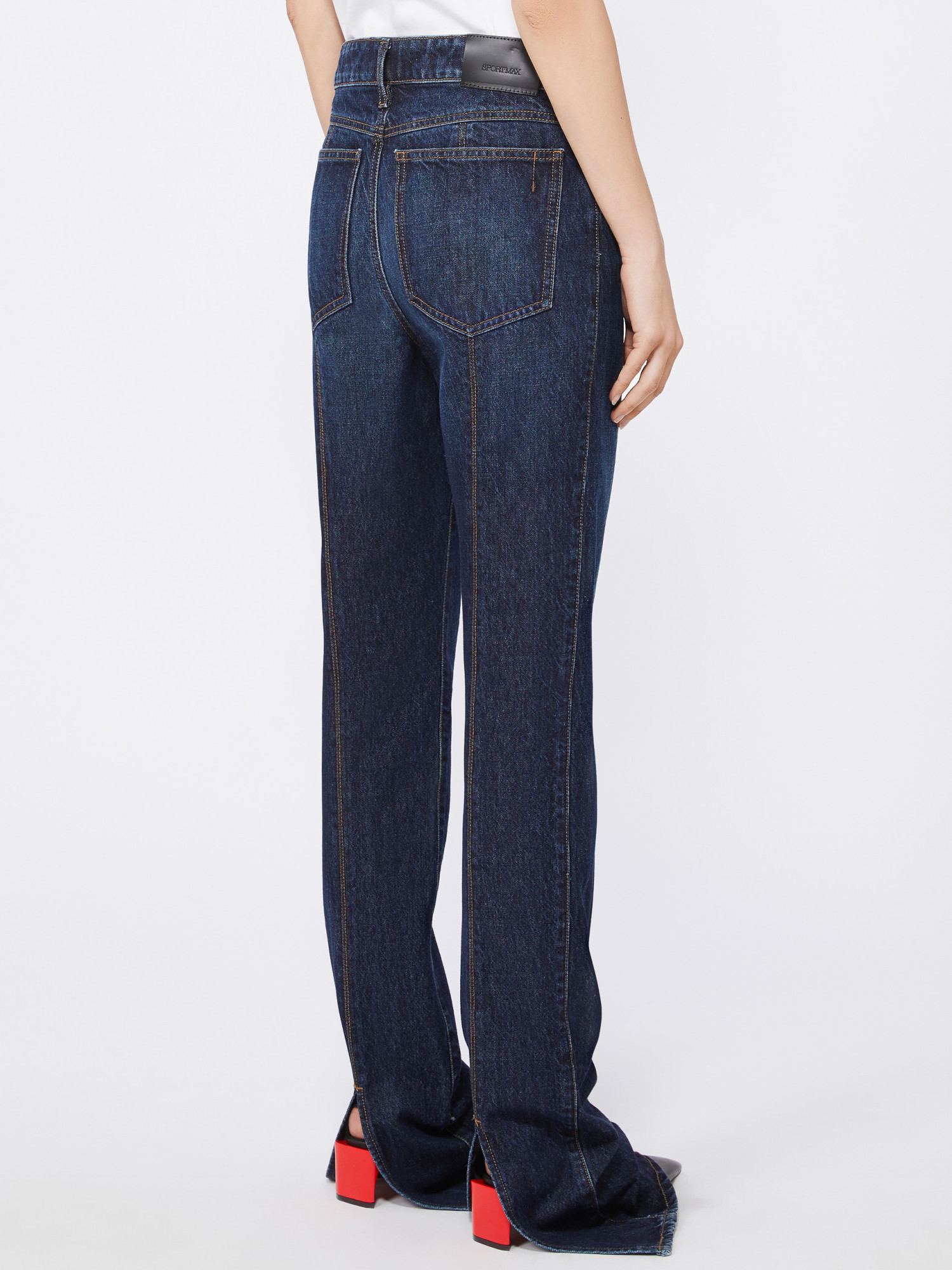 Sportmax Low-waisted Flared Jeans In Blue