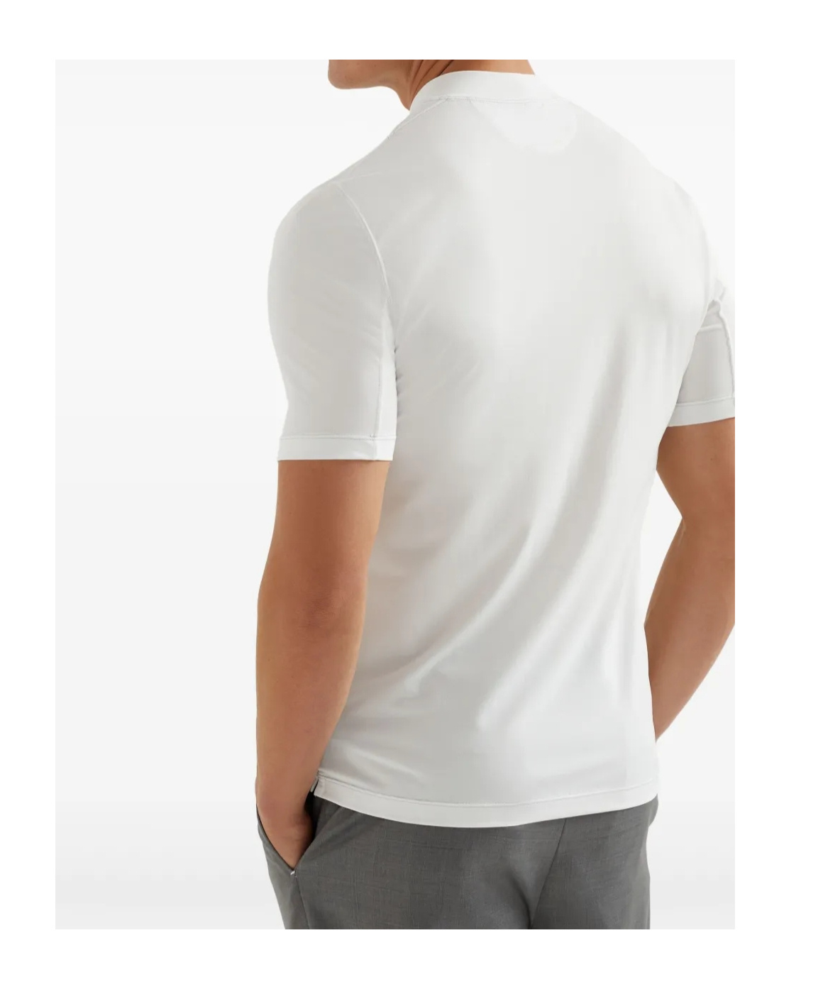 Brunello Cucinelli Logo-appliqué T-shirt In White