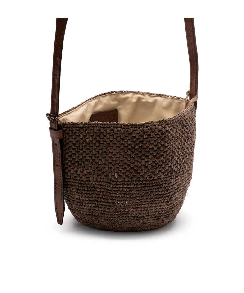 Ibeliv Woven Basket Bag In Brown