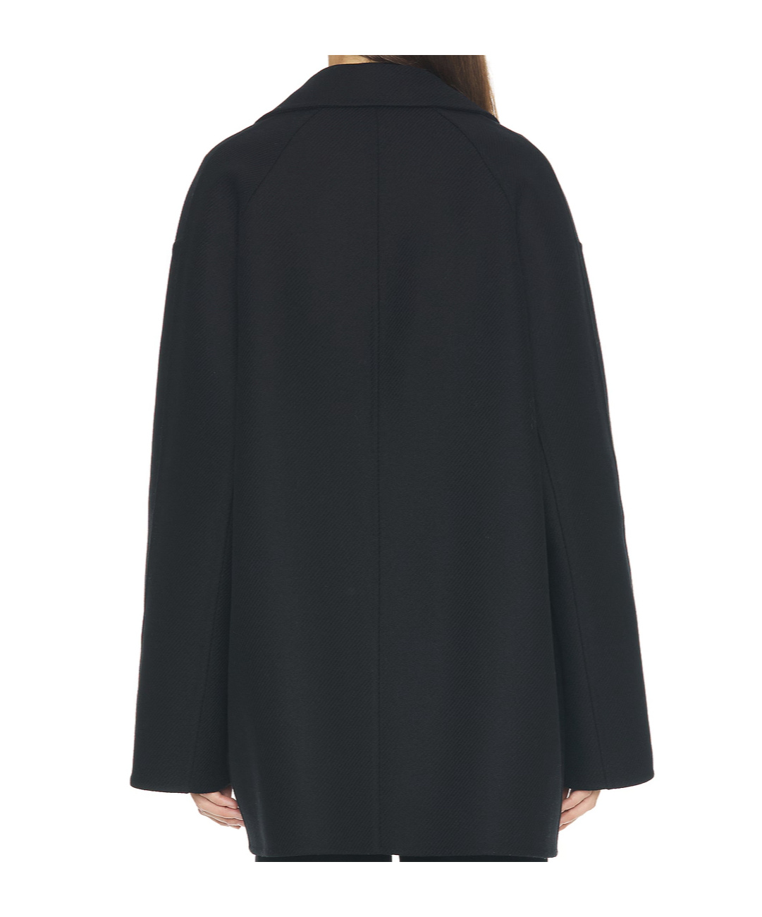 The Row Long-sleeved Coat In Black