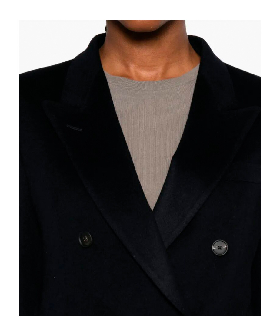 Tagliatore Cashmere Double-breasted Blazer In Black