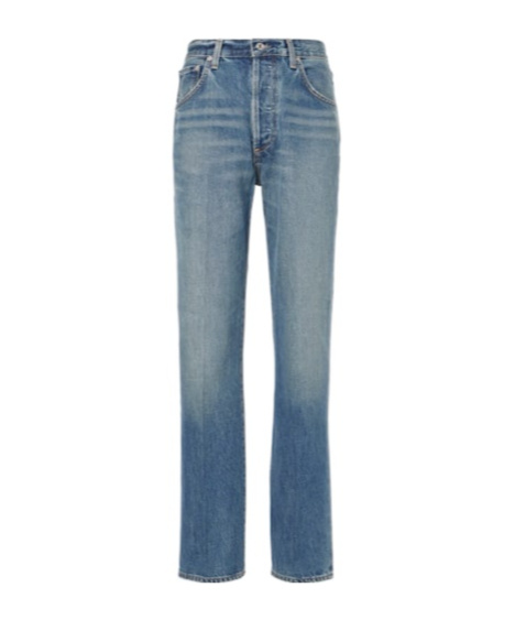 Citizen Of Humanity High-waisted Straight-leg Jeans In Blue