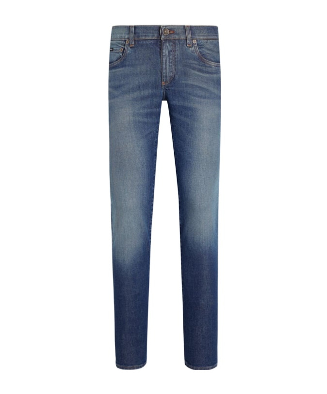 Dolce & Gabbana Five-button Bag Jeans In Blue