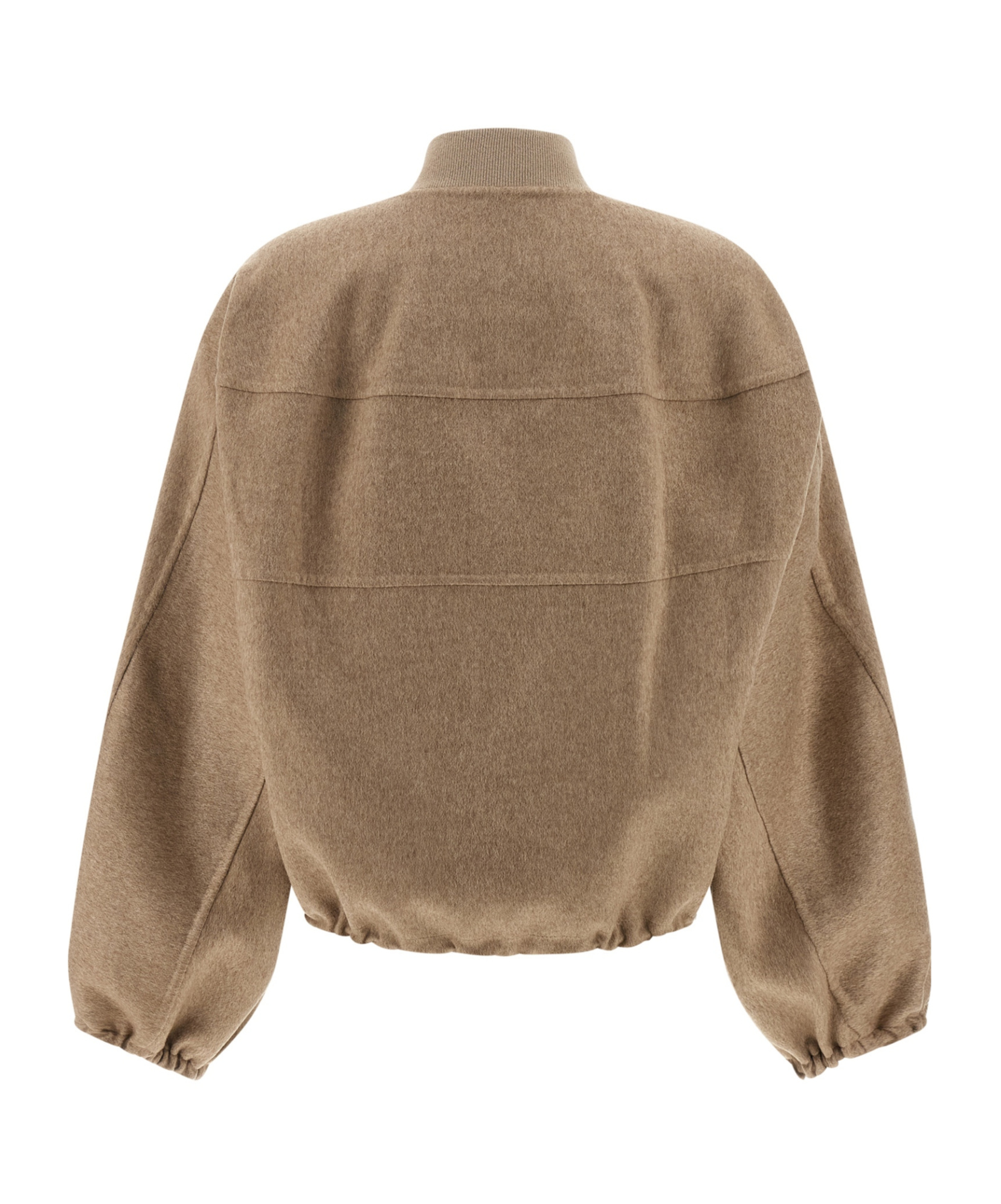 Fabiana Filippi Cashmere Bomber Jacket Puffer Jackets Beige In Brown