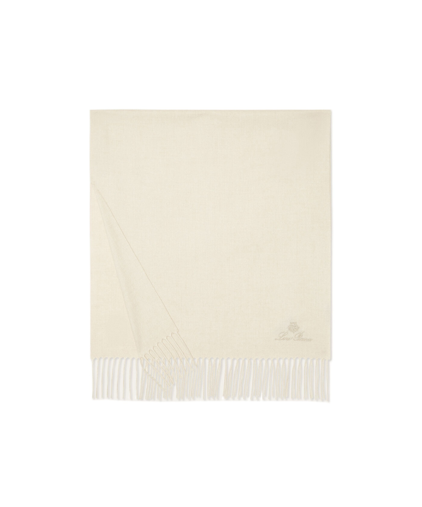 Loro Piana Fringed Scarf In White