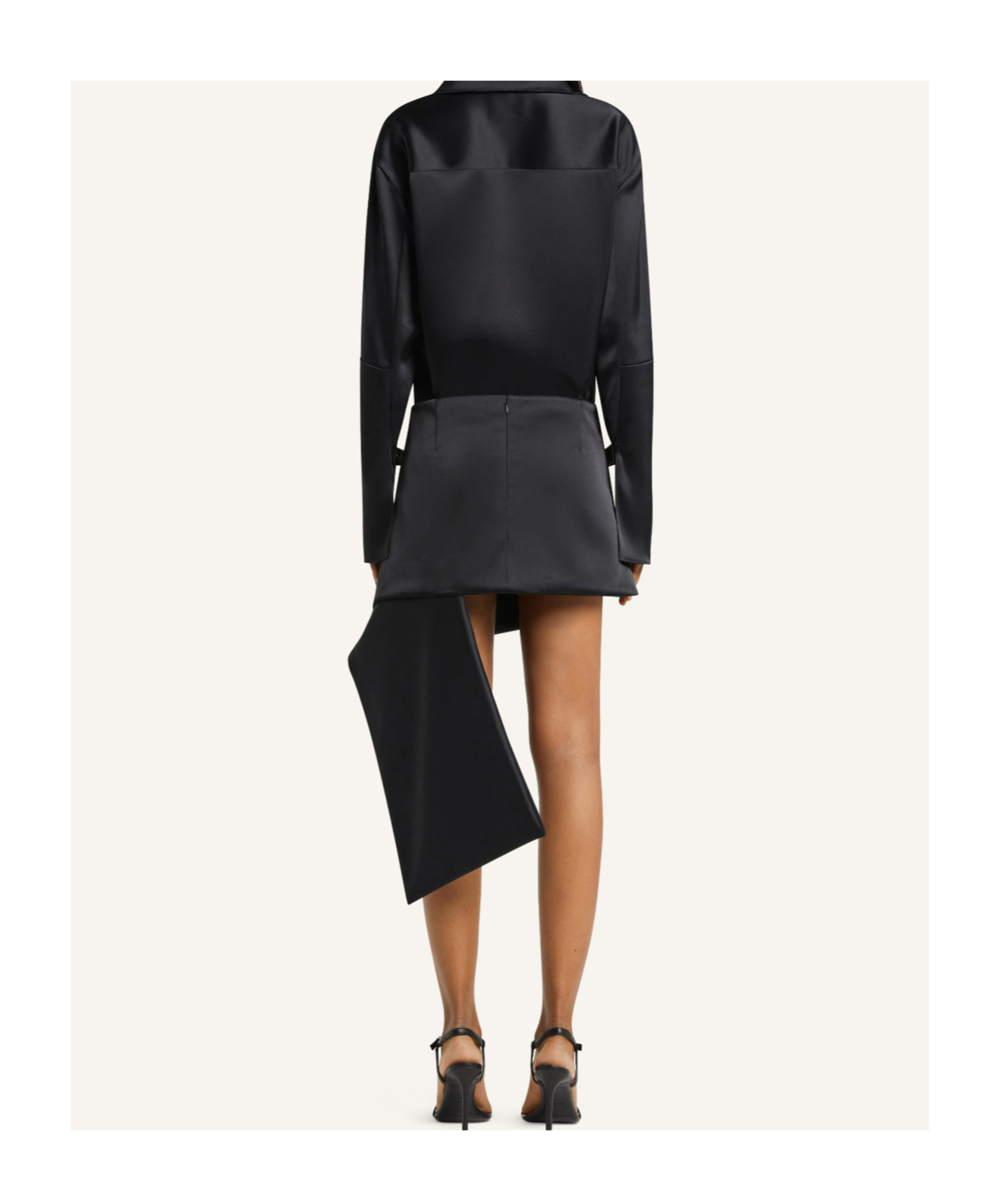 Courrèges Folded Panelled Mini Skirt In Black