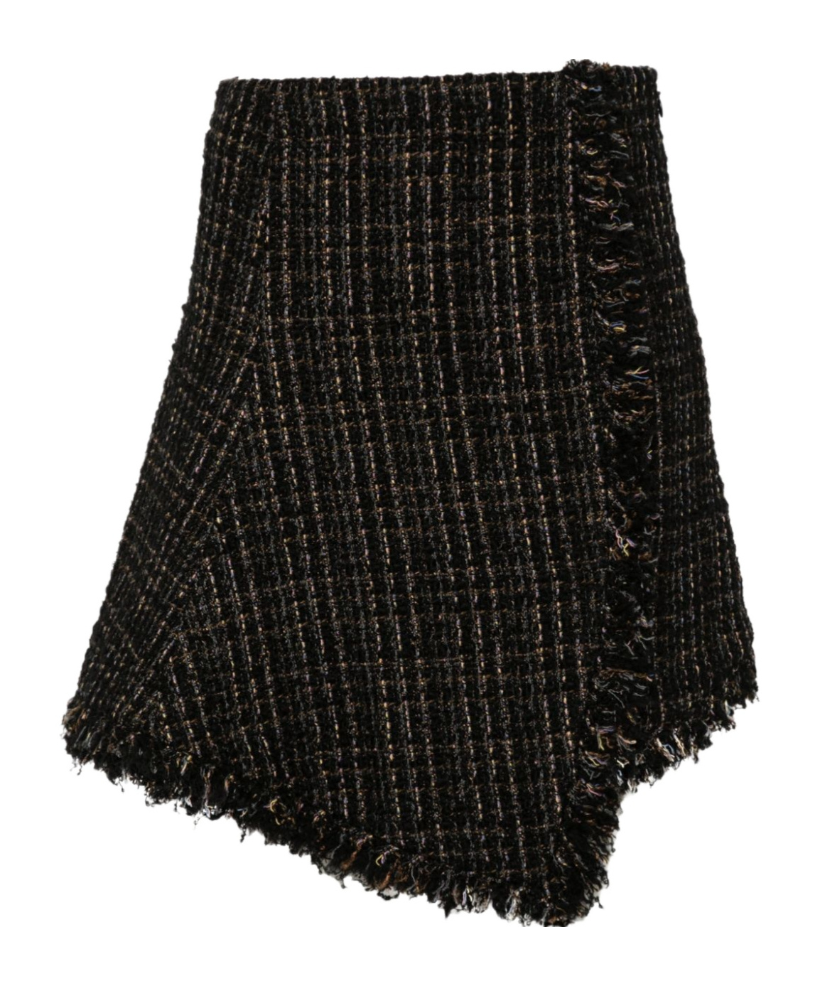 Sacai Asymmetric Mini Skirt In Black