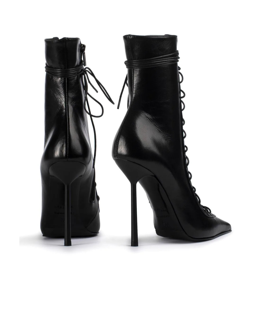 Le Silla Colette High Heels Ankle Boots In Black Leather In Black