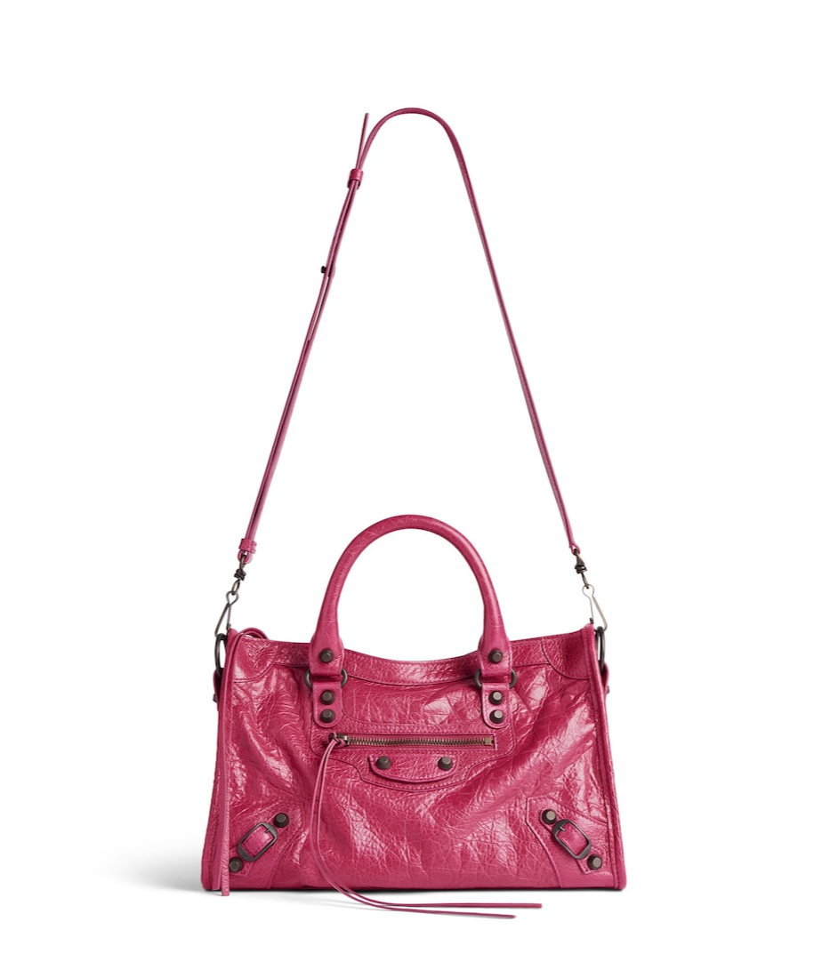 Balenciaga Small Le City Leather Satchel In Pink
