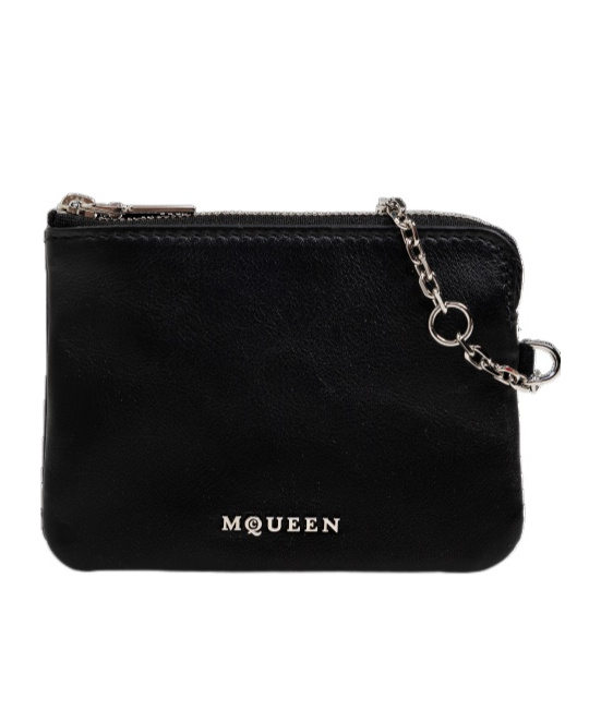 ALEXANDER MCQUEEN ALEXANDER MCQUEEN LOGO PALQUE CHAIN-DETAILED WALLET