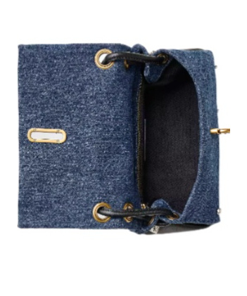 Marc Jacobs The Trinket Charm Denim Mini Dual Bag In Blue