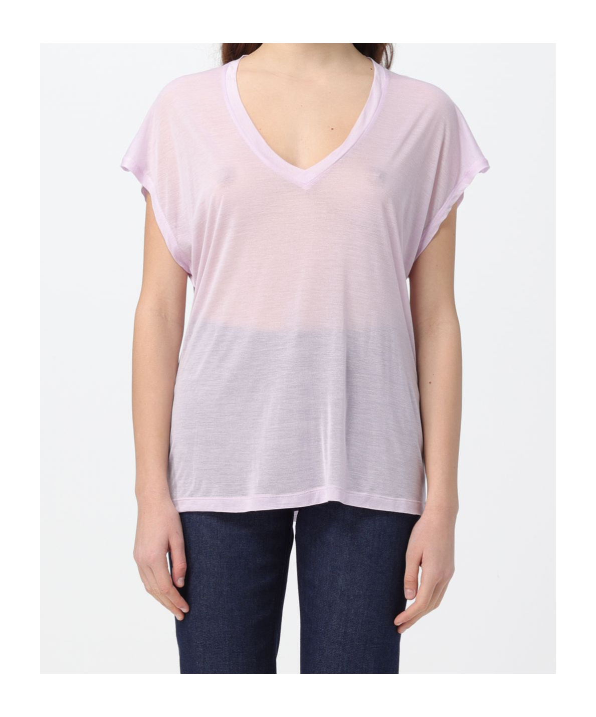 Dondup V-neck T-shirt In Pink
