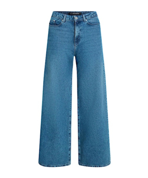 Karl Lagerfeld Wide-leg Jeans In Blue