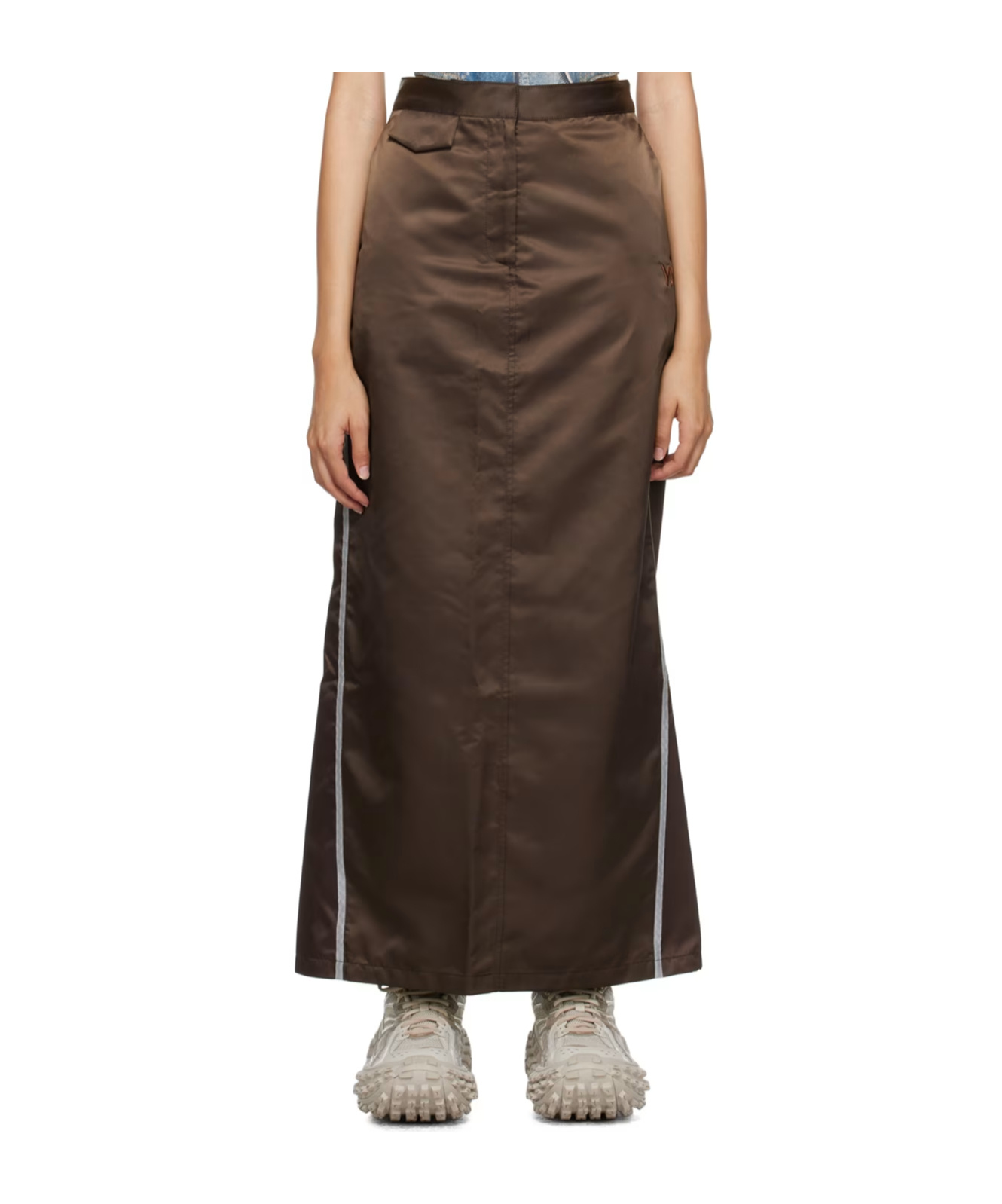 Open Yy Double Pocket Skirt In Brown