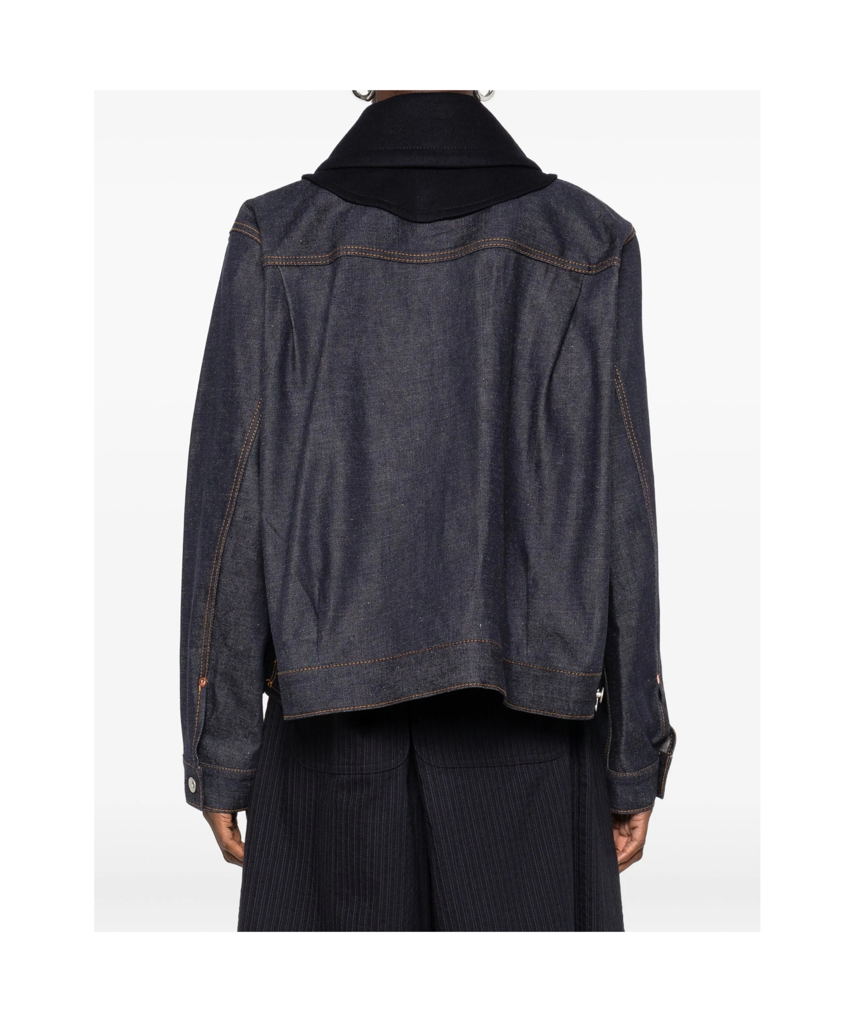 Sacai X Levi's Double-breasted Denim Jacket In Black