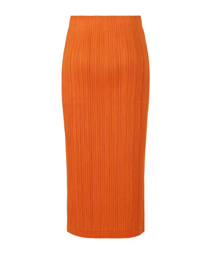 Issey Miyake Orange Thicker Bottoms 1 Midi Skirt In Orange