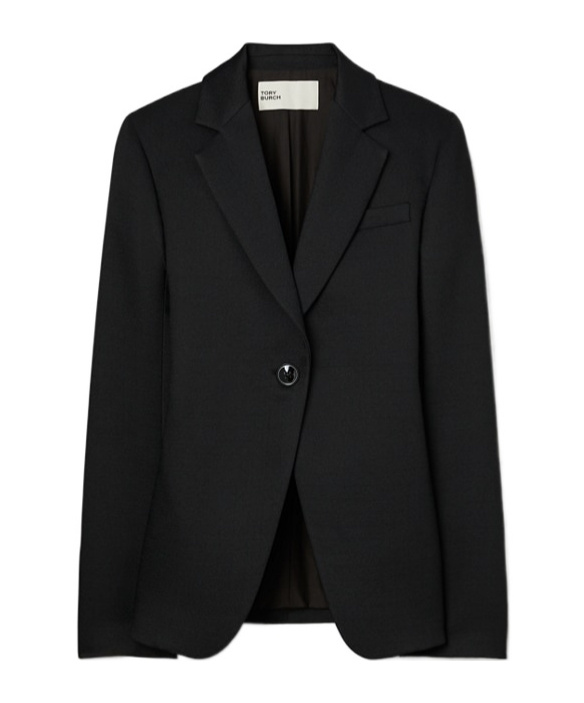 Tory Burch Long-sleeved Suit Coat In Black