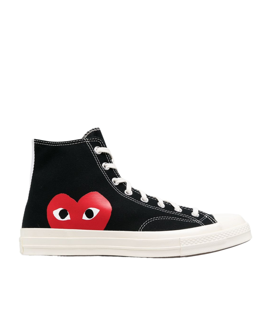 COMME DES GARÇONS LACE-UP HIGH-TOP CANVAS SHOES