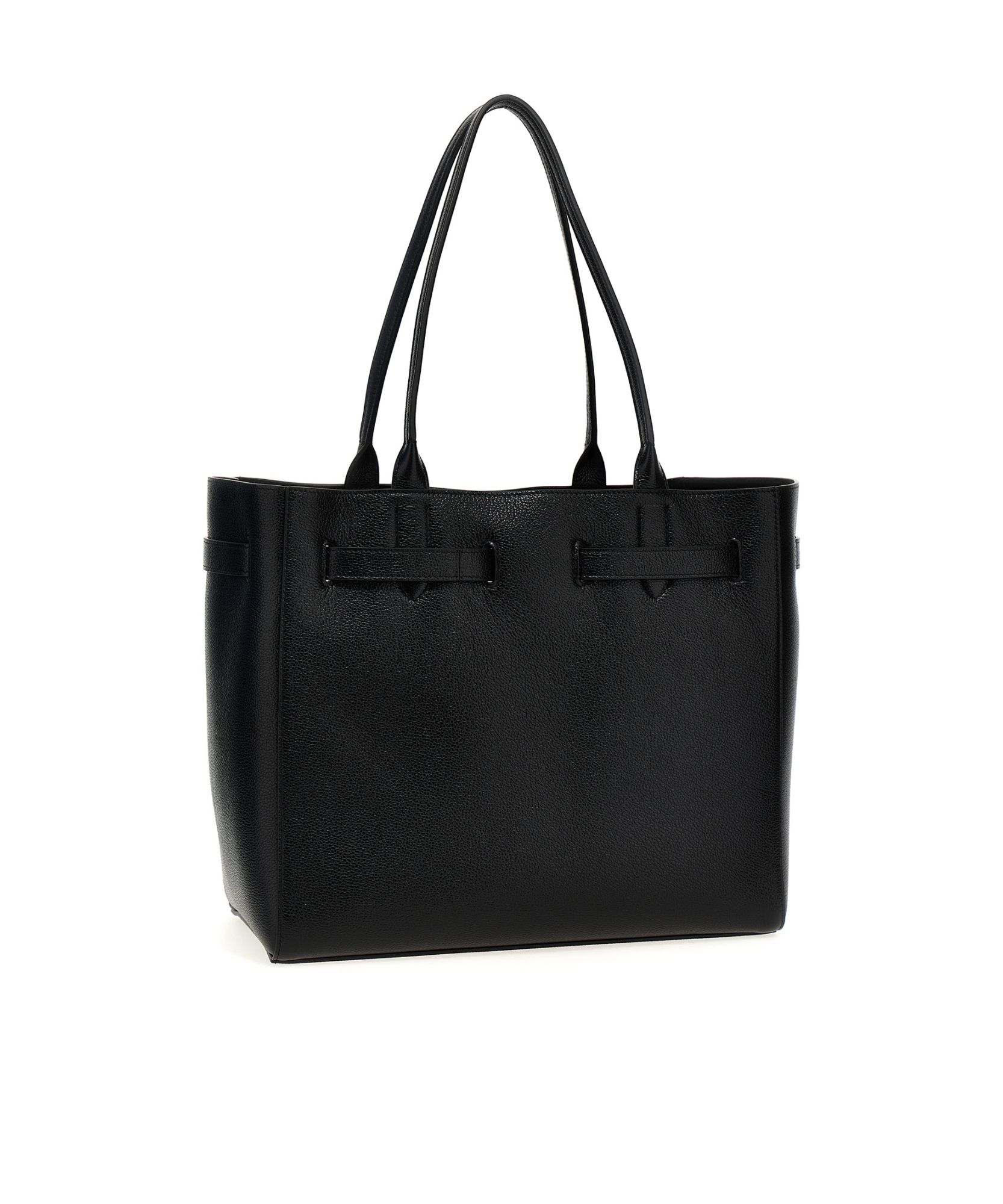 Tom Ford Leather Tote Bag In Black