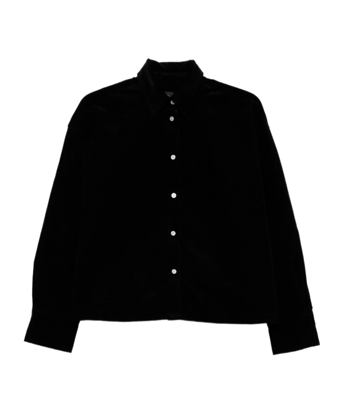 7 For All Mankind Woolen Long-sleeved Shirt In Black