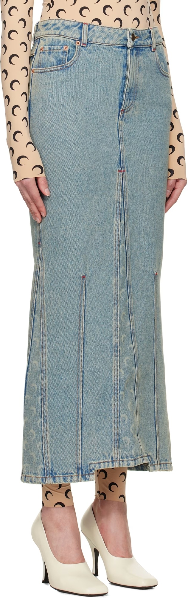 MARINE SERRE BELT LOOP SKIRT