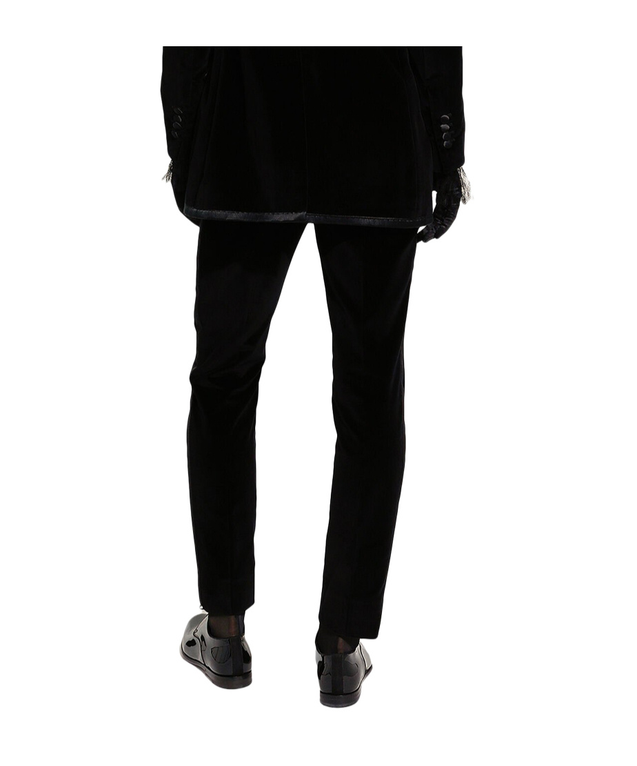 Dolce & Gabbana Black Pants With High Waist And Belt Loops In Black