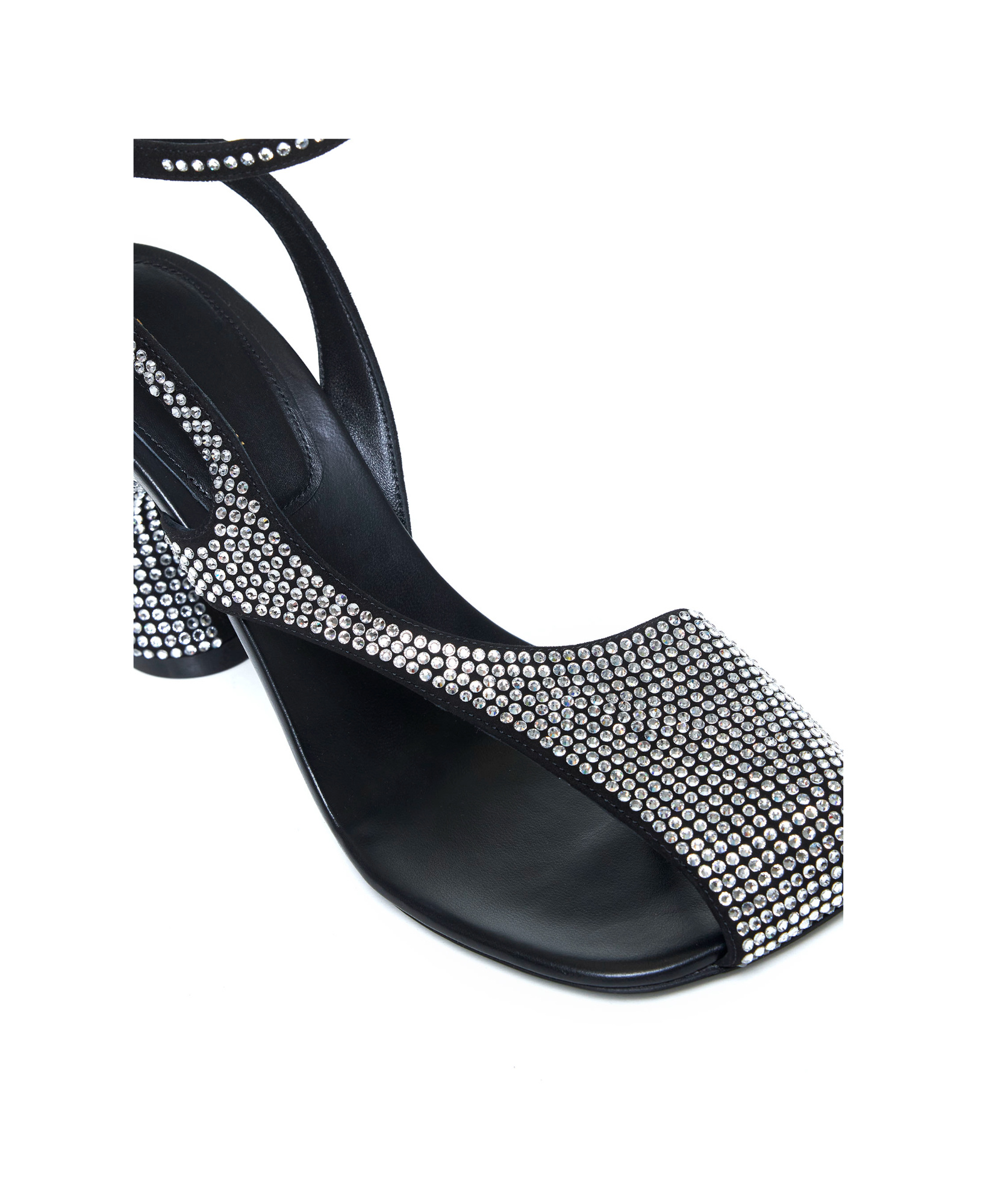 Shop Dries Van Noten Square-headed High-heeled Sandals In Black