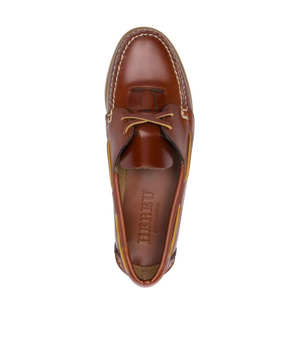 Hereu Round-head Flat Shoes In Brown