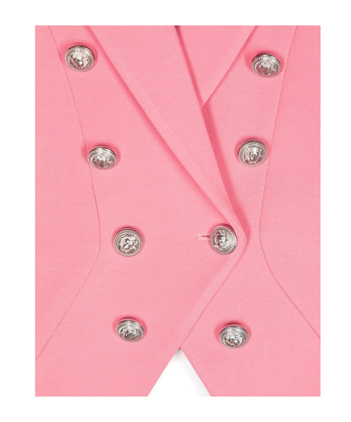 BALMAIN COIN-ENGRAVED DOUBLE-BREASTED BLAZER 