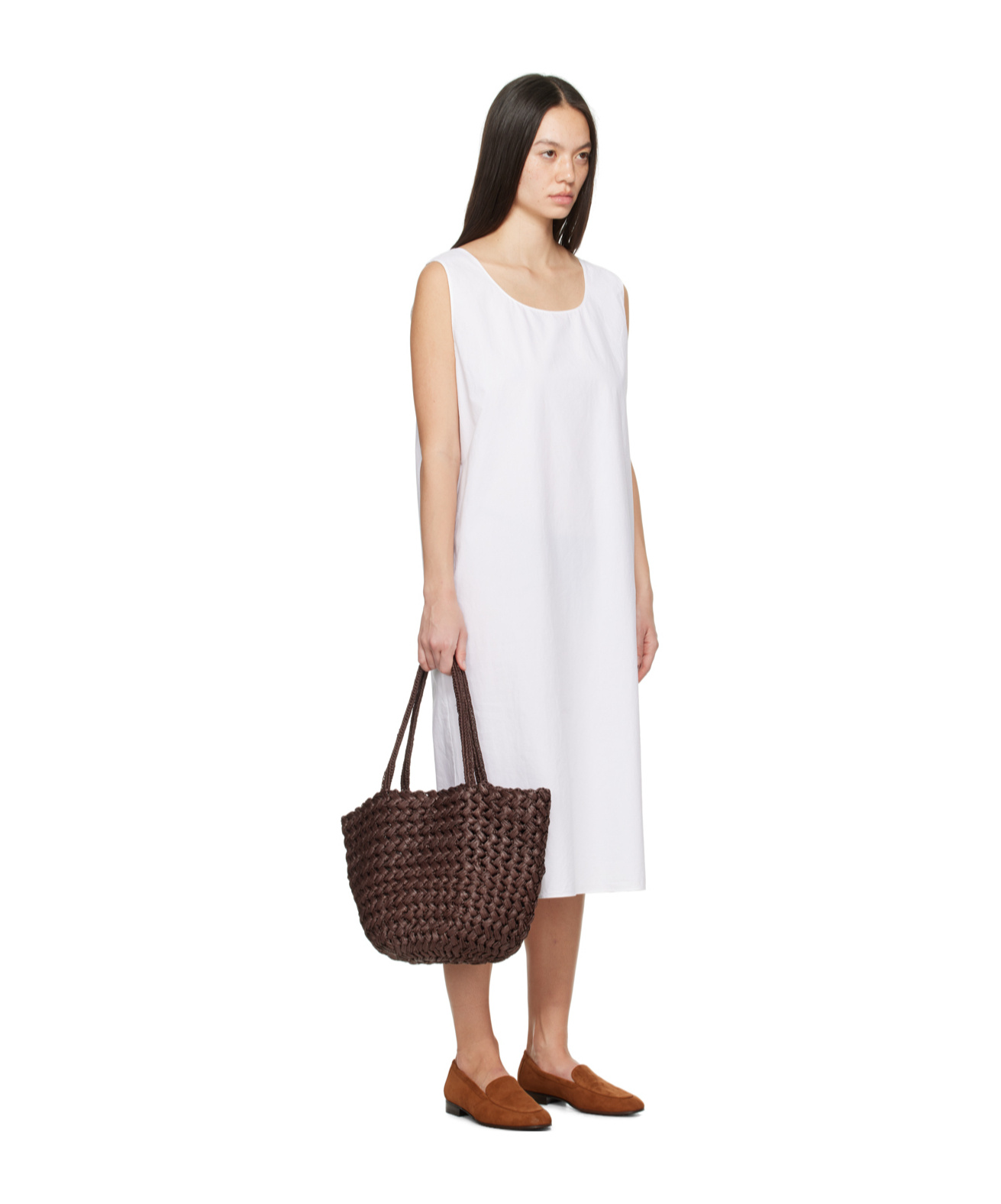 The Row Janah Mid-length Dress In White
