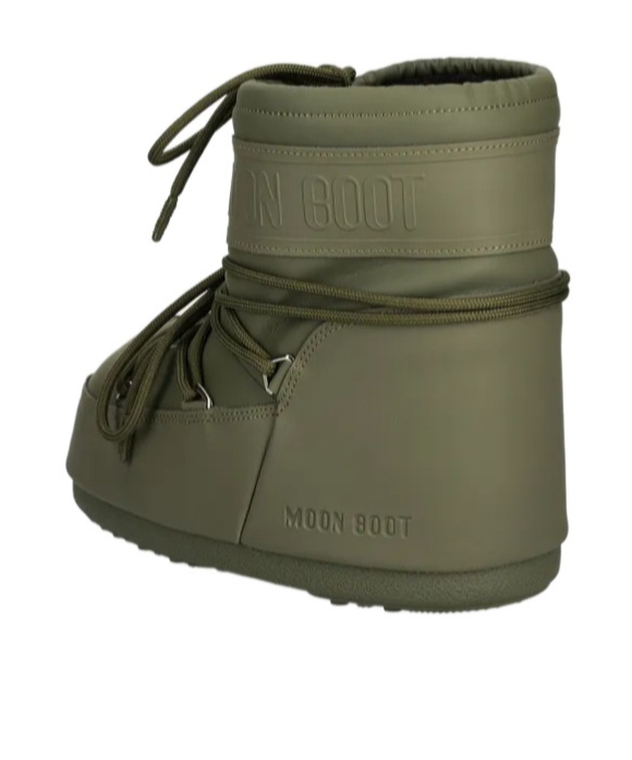 Moon Boot Icon Lace-up Low Boots In Green